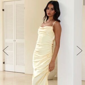 Hello Molly Keep Shining Satin Midi Dress